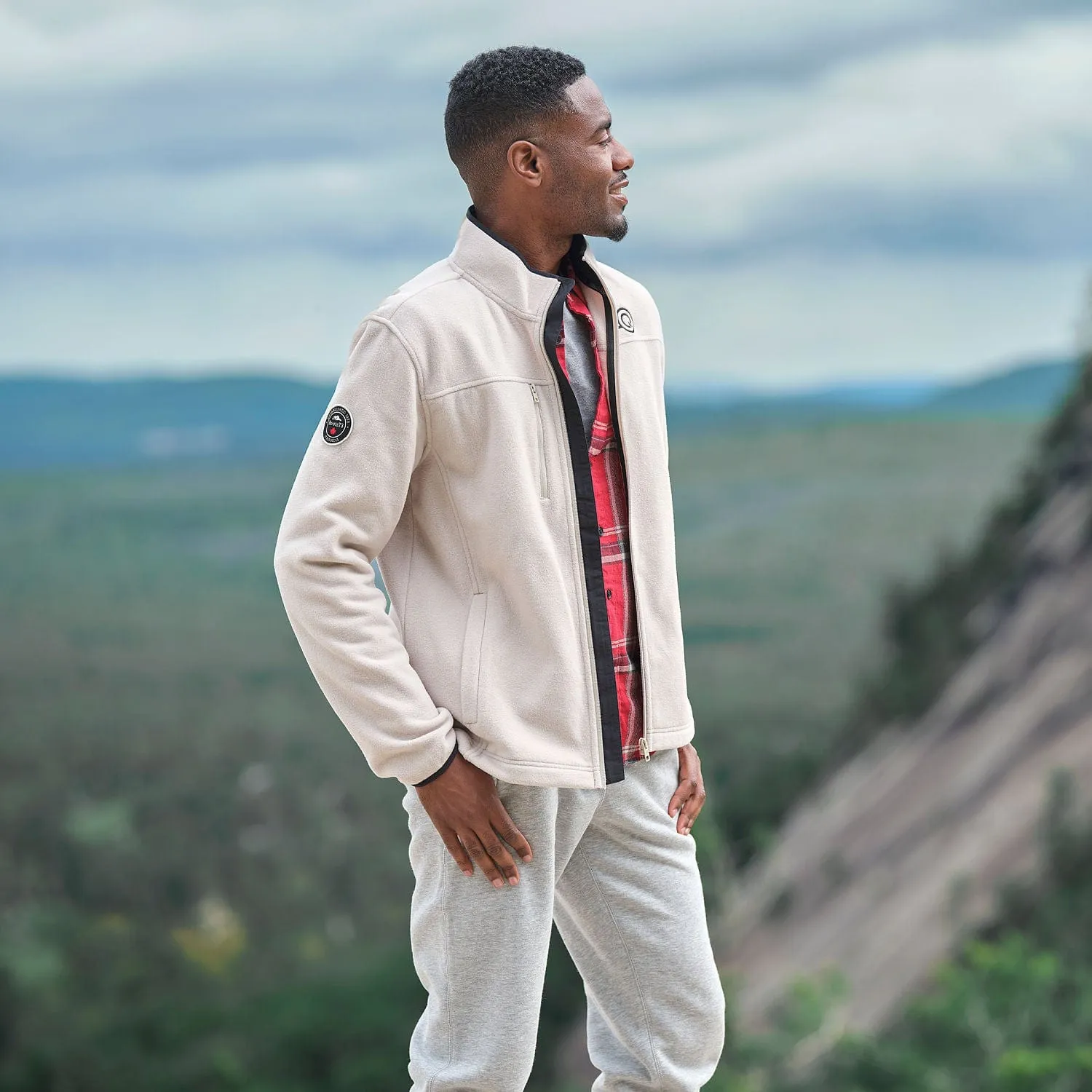 Roots73 - Men'S Westville Eco Microfleece Full-Zip Make a Statement Feel the Energy