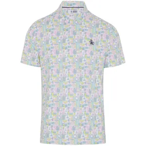 Original Penguin Pete'S Game Grid Print Polo Shirt - Bright White Budget Friendly Winter Sale