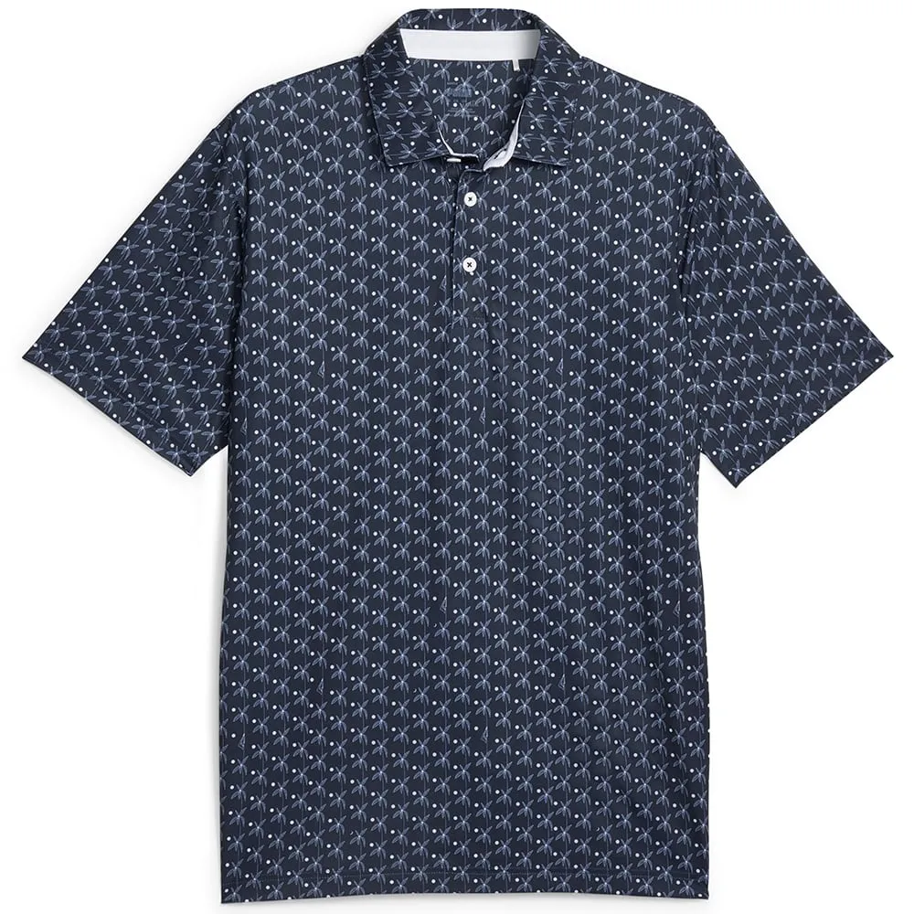 Puma Mattr Palms Polo Shirt - Navy Blazer/White Glow Autumn Sale