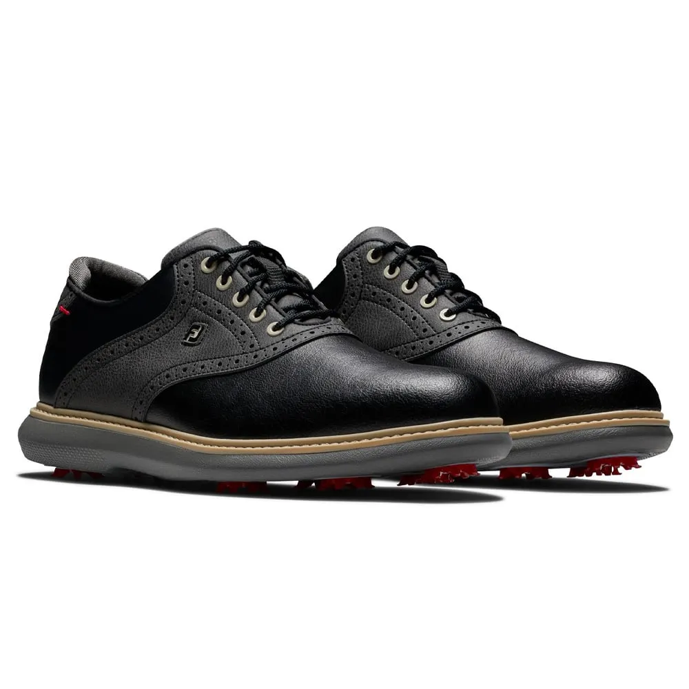 Footjoy Traditions Spiked Waterproof Shoes - Black Own the Vibe Style Meets Power