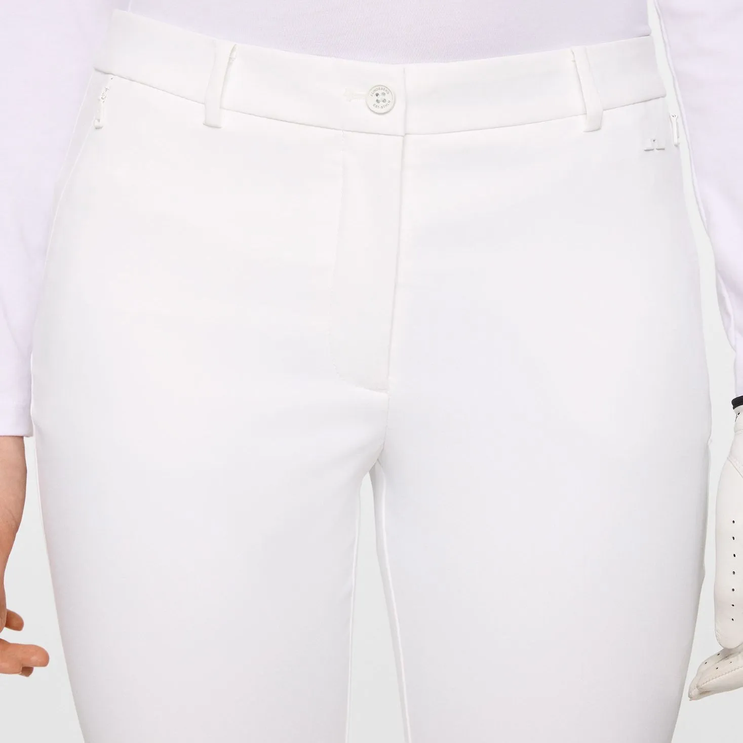 J.Lindeberg Women'S Pia Golf Pants - White Stride with Confidence All Eyes on You