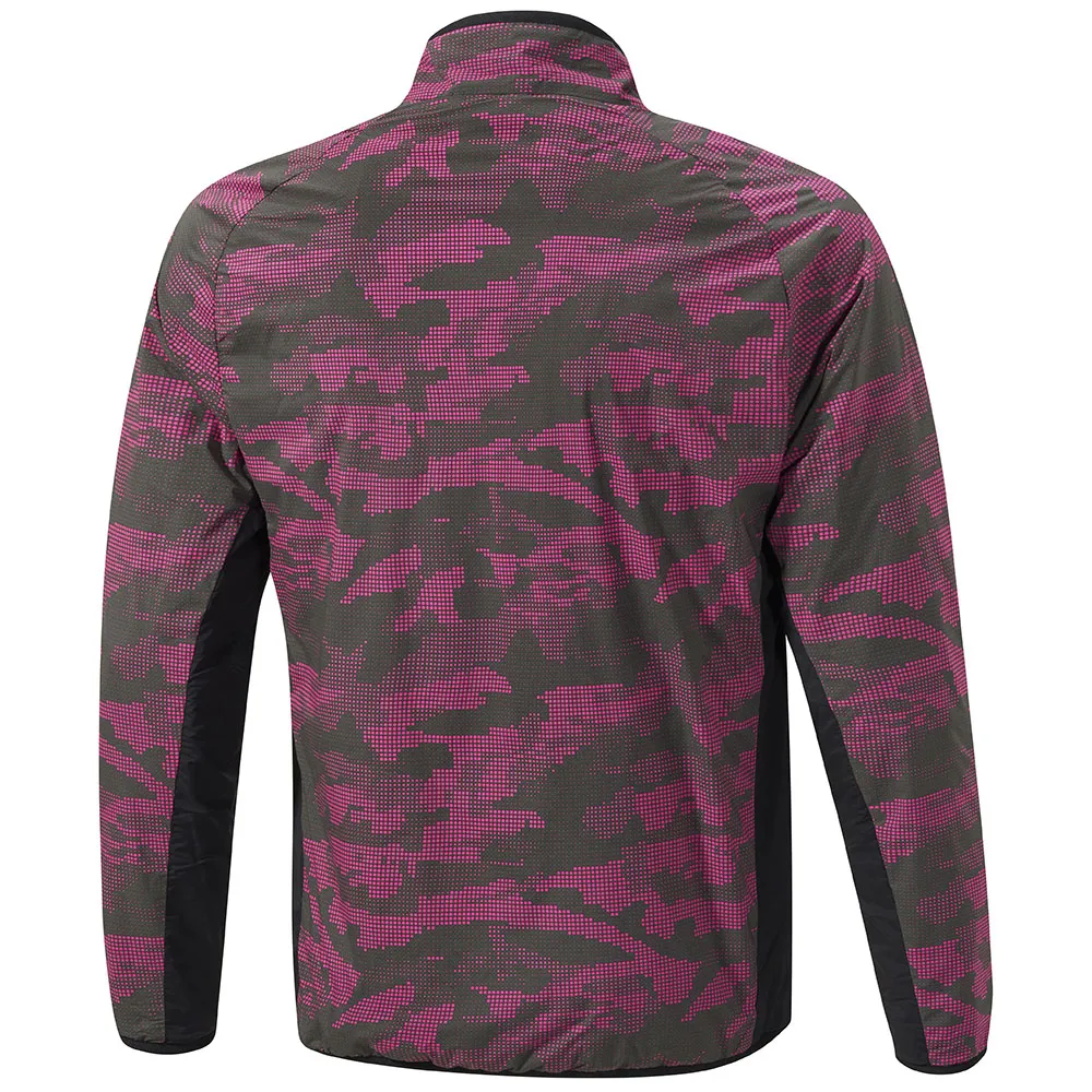 Mizuno Winter Stretch 1/4 Zip Jacket - Pink Camo Break Boundaries Empower Your Journey
