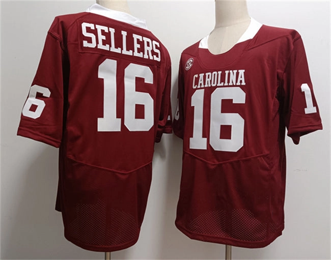 S.Carolina Fighting Gamecocks #16 LaNorris Sellers Garnet Stitched American College Jerseys