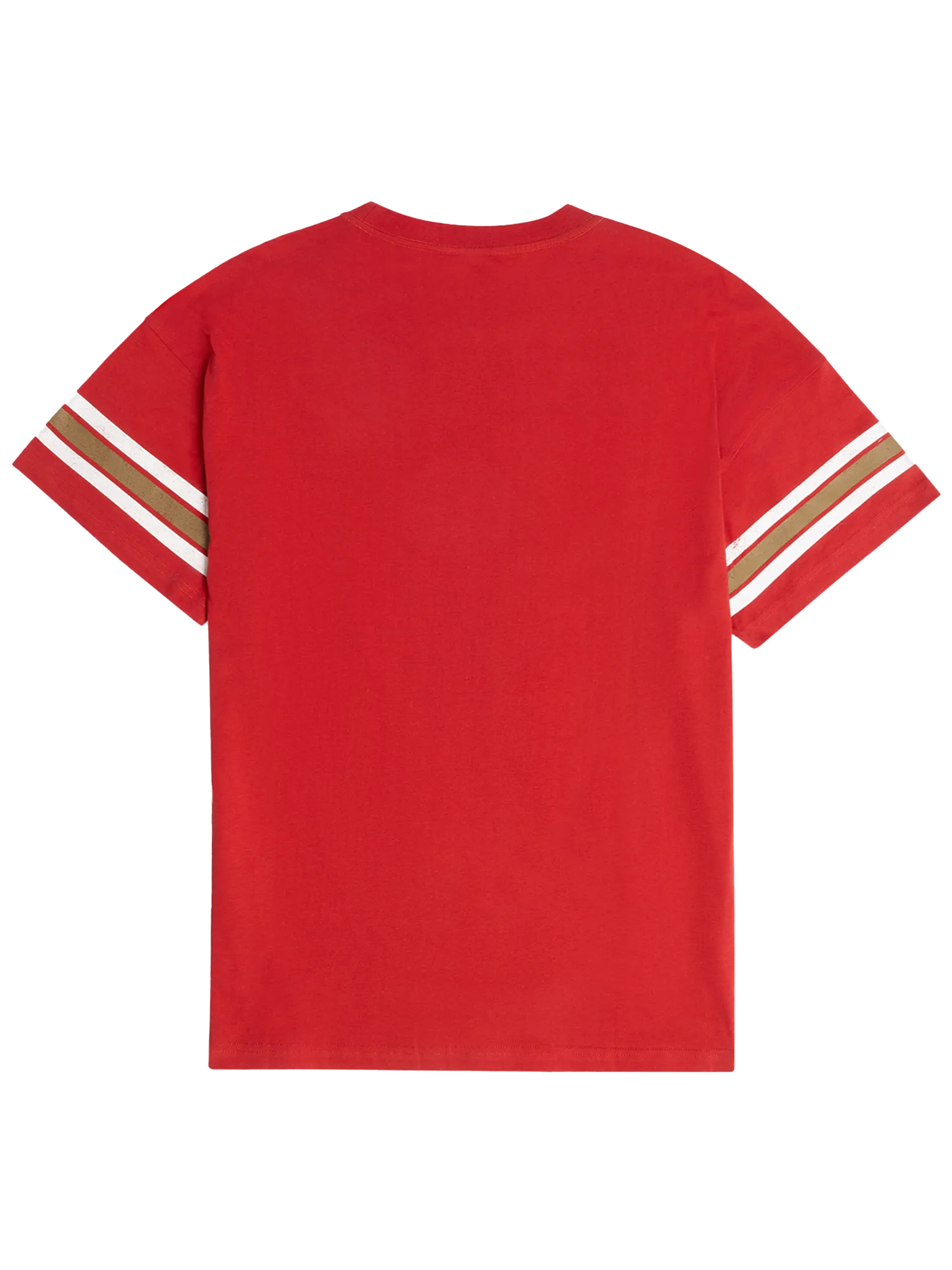 San Francisco 49ers Majestic NFL Vintage Stripe Oversized T-Shirt - Red