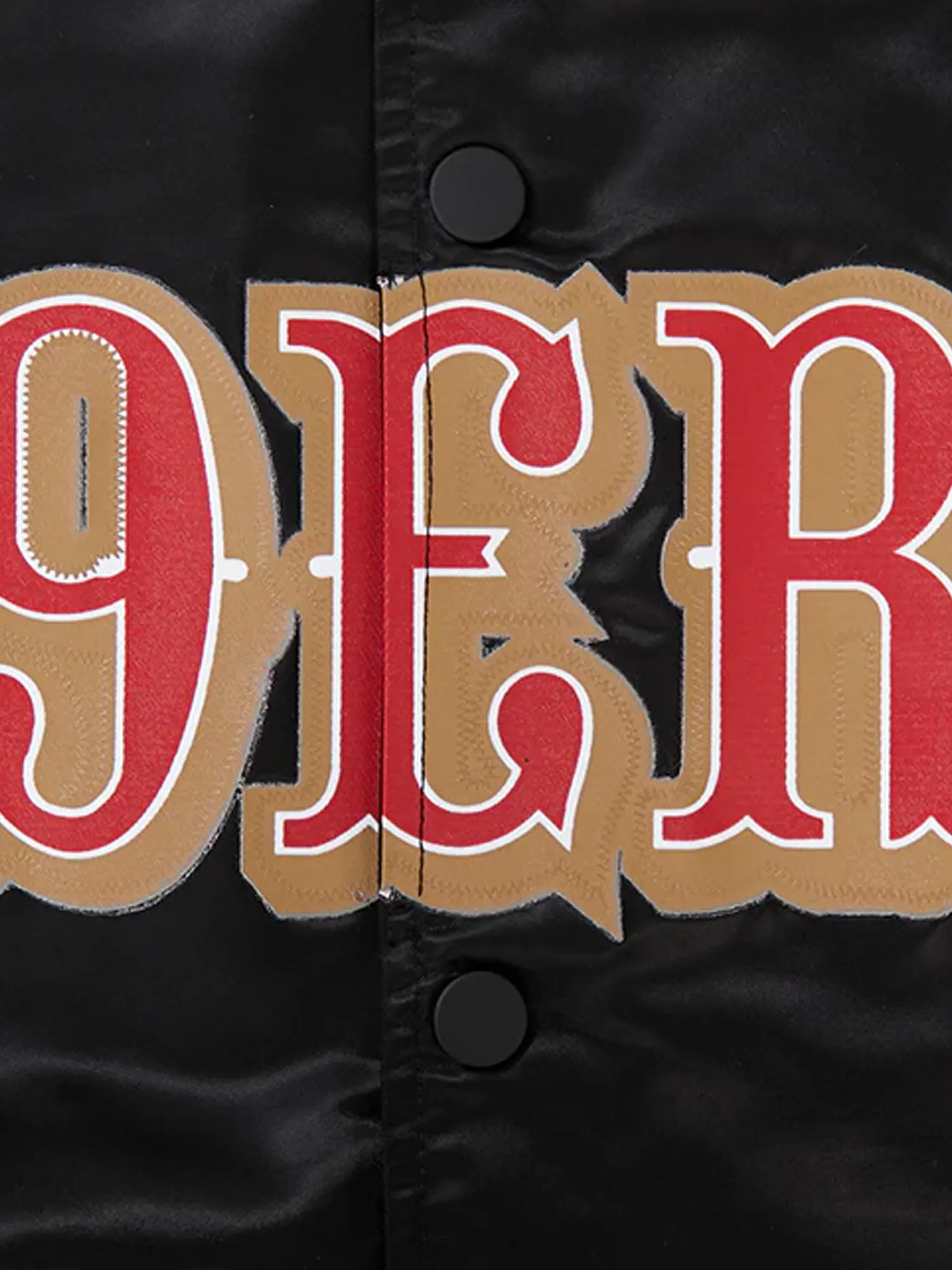 San Francisco 49ers Pro Standard NFL Team Classic Satin Button Jacket - Black