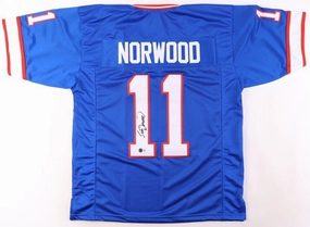 Scott Norwood Signed Bills Jersey (Beckett) Buffalo Place Kicker 1985-1991