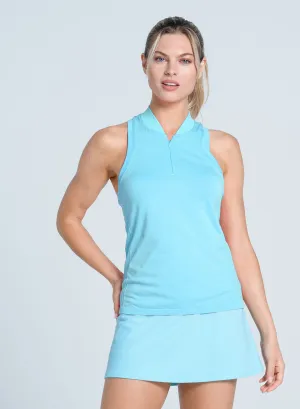 Seamless Textured Sleeveless Polo New Year's Eve Sale Gear Up and Go