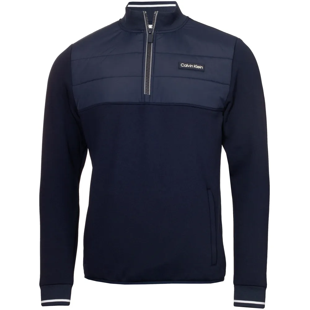 Calvin Klein Baylor Creek Hybrid Half Zip Pullover - Evening Blue Move Beyond Ordinary