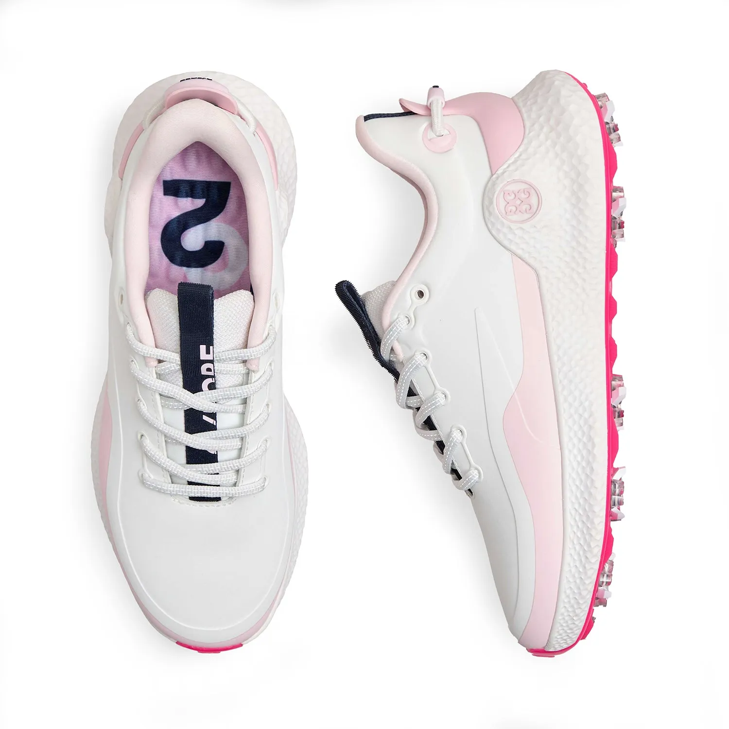 G/Fore Women'S Mg4  O2 G/Lock Golf Shoes - Snow/Blush Bring the Heat