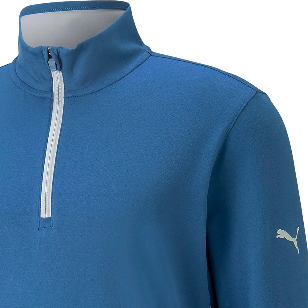 Black Friday Offer President's Day Sale Puma Gamer 1/4 Zip Pullover - Lake Blue/High Rise