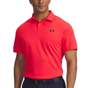 Lead with Style Under Armour T2G Pique Polo Shirt - Racer Red/Black