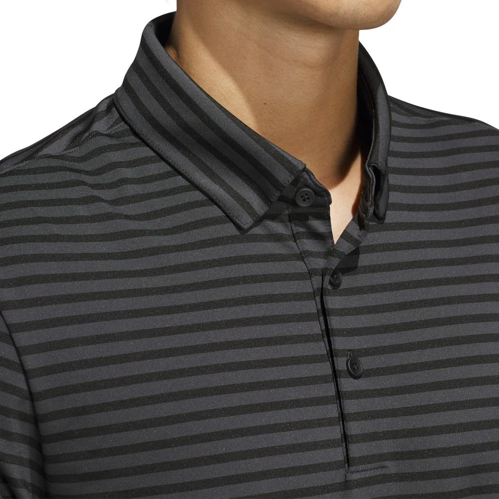 Black Friday Sale Winter Sale Adidas Ultimate365 Stripe Polo Shirt - Black/Carbon
