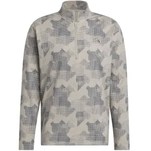 Biggest Sale of the Year Made to Move Adidas Go-To Printed 1/4 Zip Pullover - Putty Beige