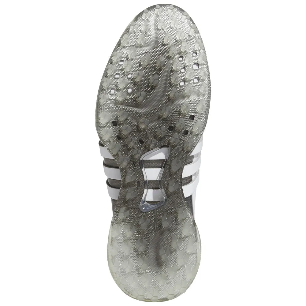 Never Just Walk Adidas Tour360 Spikeless Waterproof Shoes - White/White/Silver Metallic