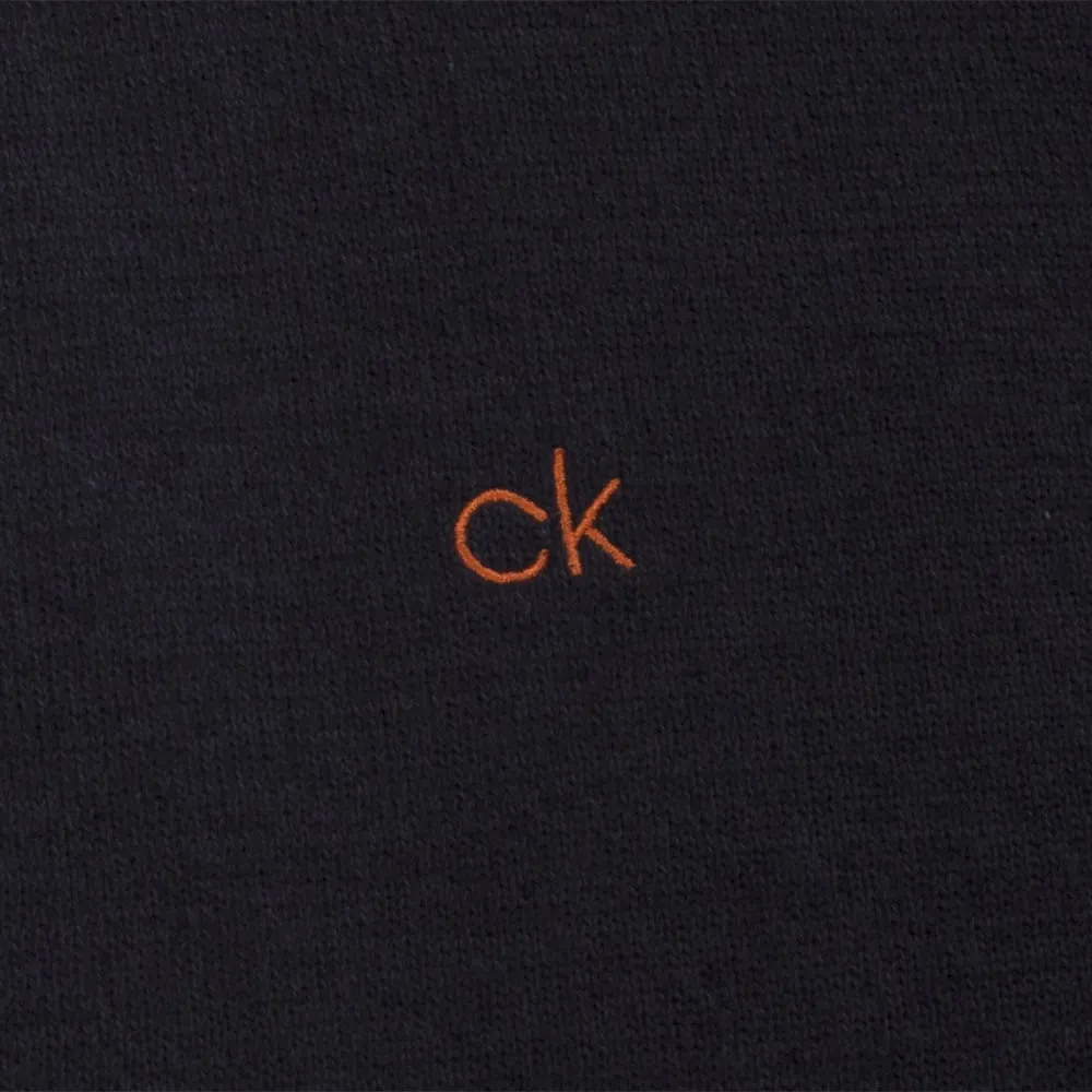 Deal Of The Century Hit Your Next Level Calvin Klein Monaco Sweater - Denim Marl/Orange