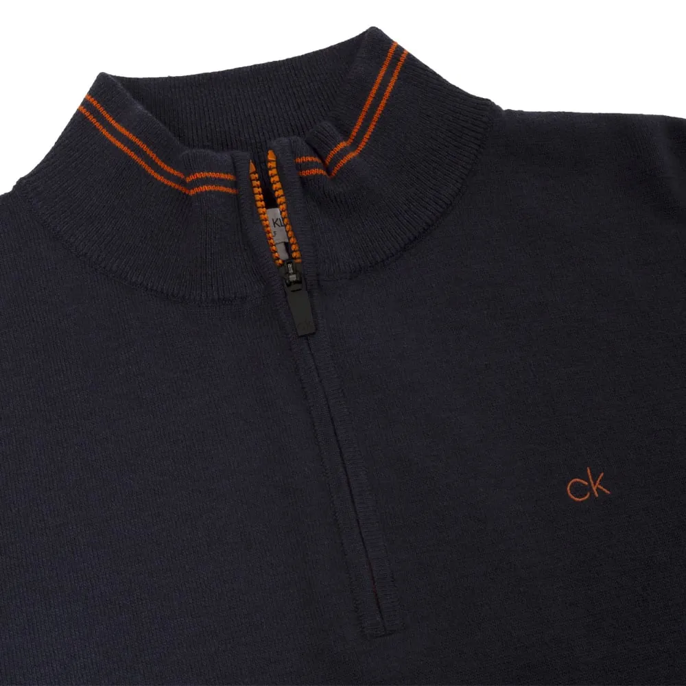 Feel the Energy Calvin Klein Monaco Sweater - Denim Marl/Orange