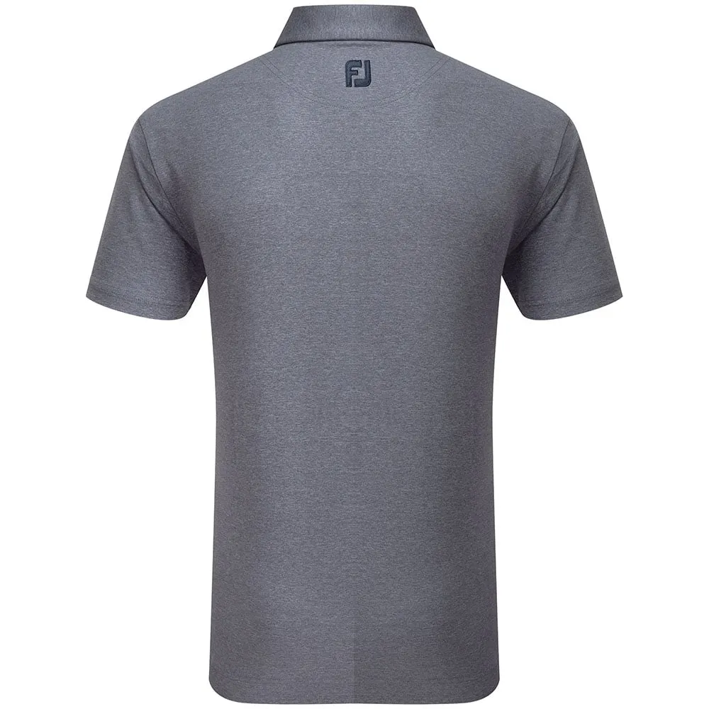 Step into the Beat Footjoy Heather Self Collar Polo Shirt - Navy