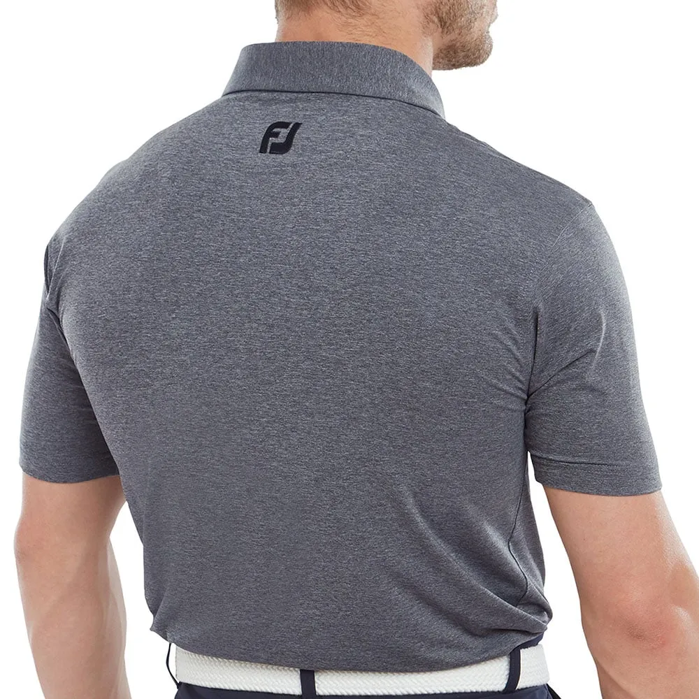 Fearlessly You Game-Changer Footwear Footjoy Heather Self Collar Polo Shirt - Navy