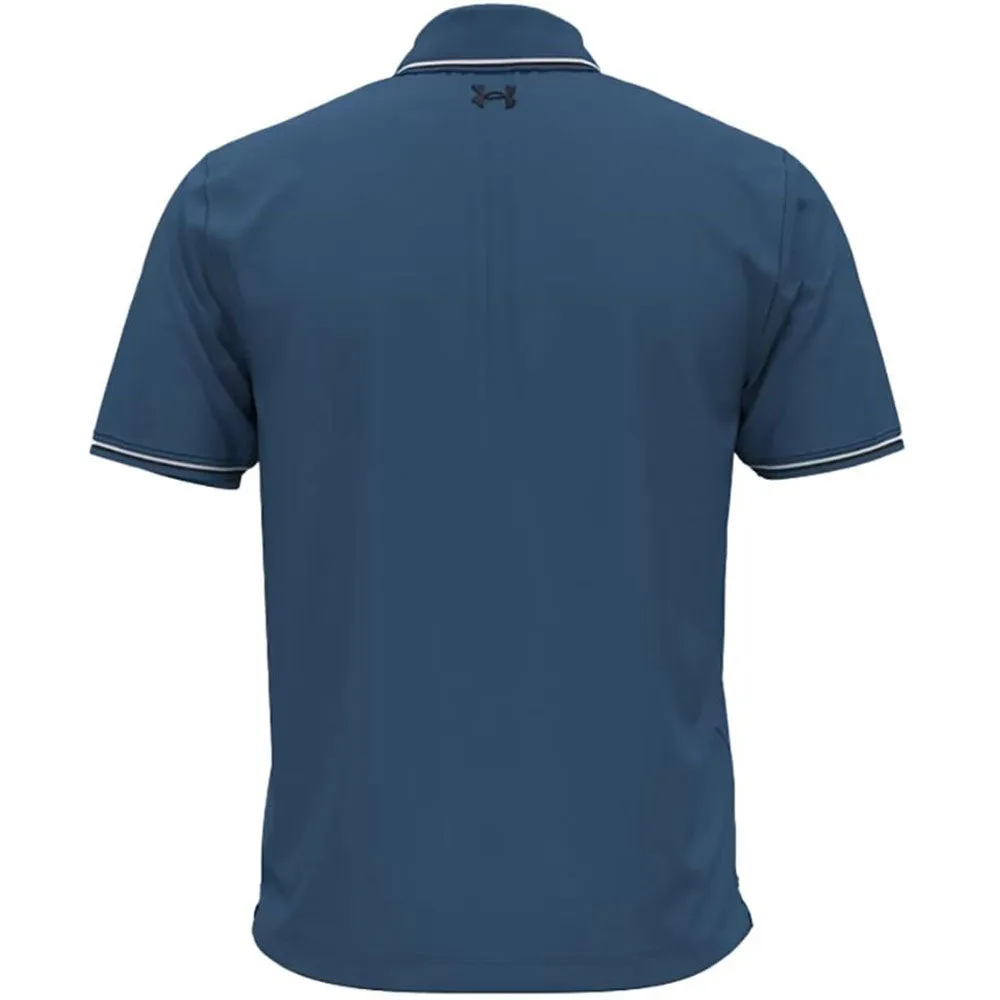 Spring Sale Under Armour Playoff 3.0 Rib Polo Shirt - Blue Atlantis/White/Midnight Navy