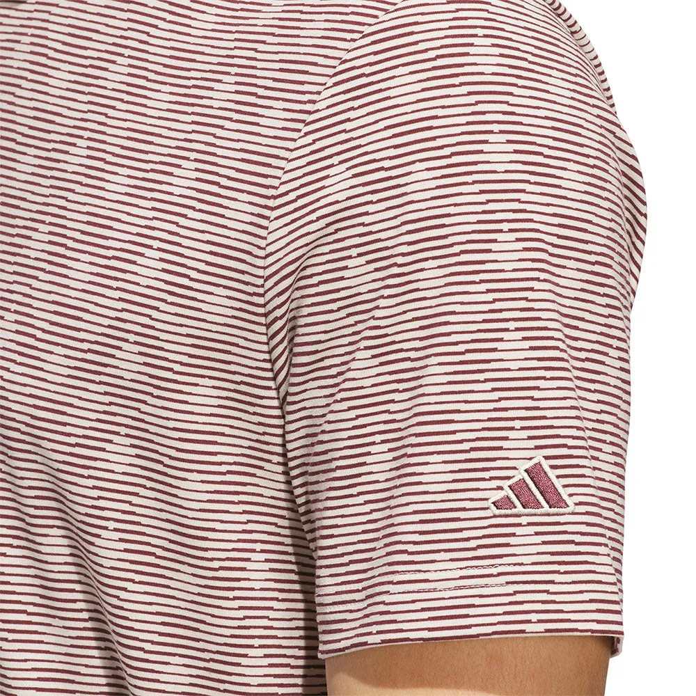 Adidas Go-To Printed Stripe Polo Shirt - Alumina/Aurora Ruby Black Friday Exclusive Step Out Boldly