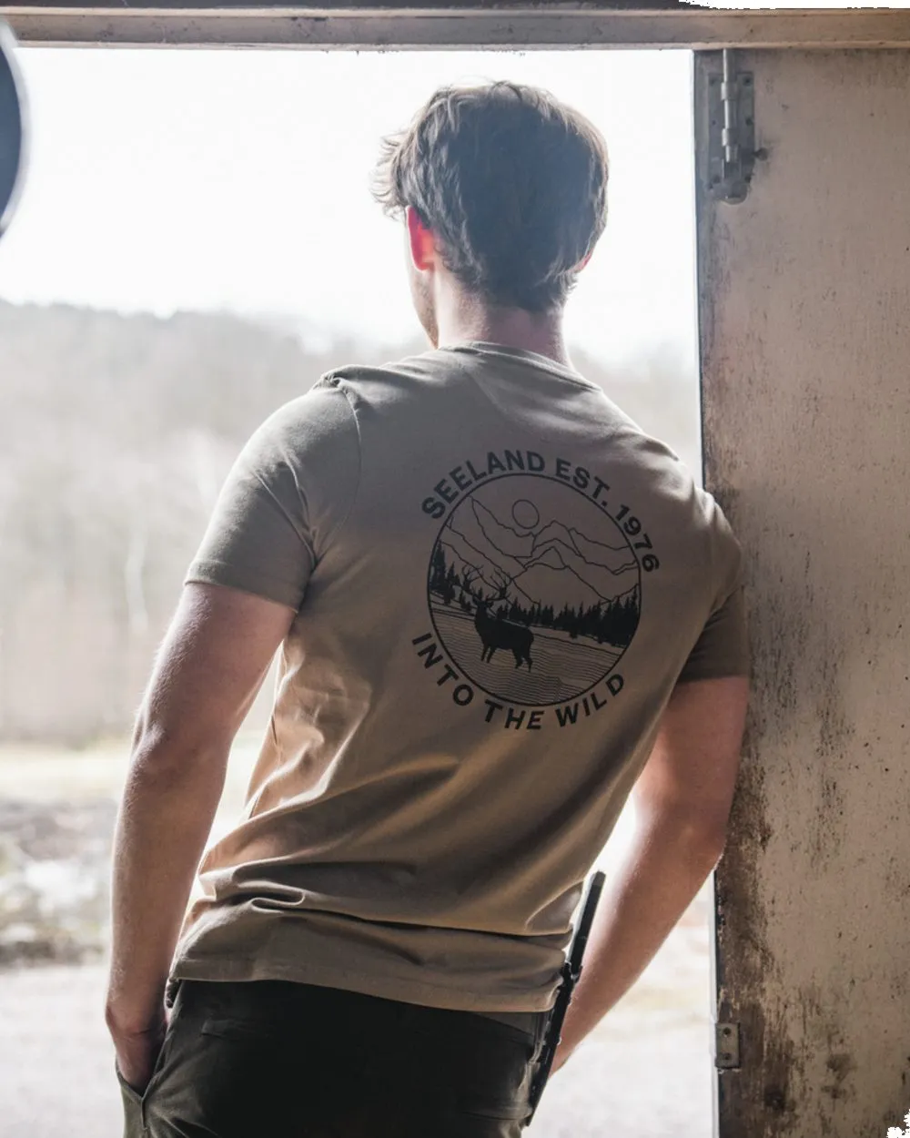 Seeland Mens Hunting Landscape T-Shirt Classic Fit T-Shirts Men