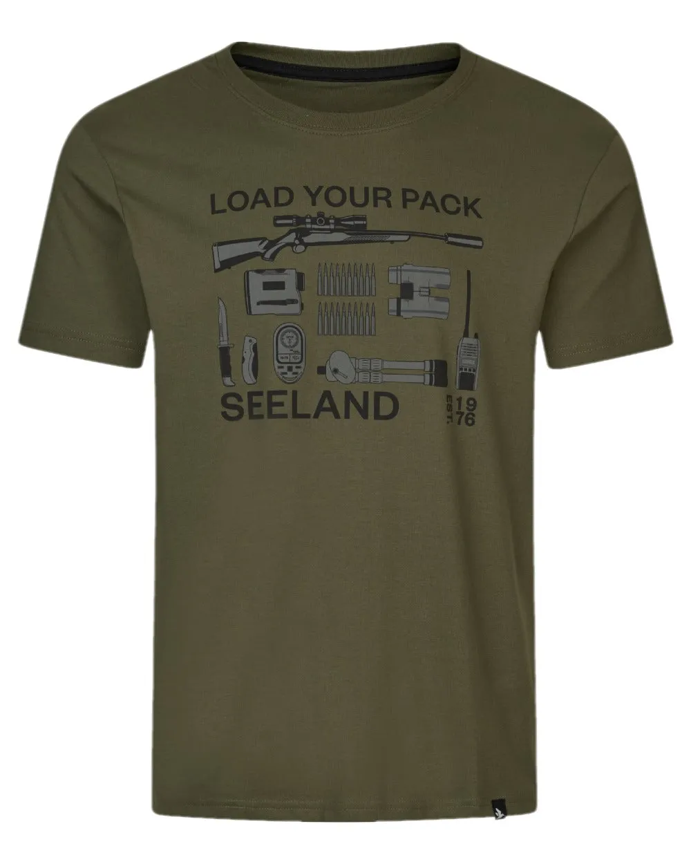 Seeland Mens Packing T-Shirt Cotton Crew Neck Tees Men