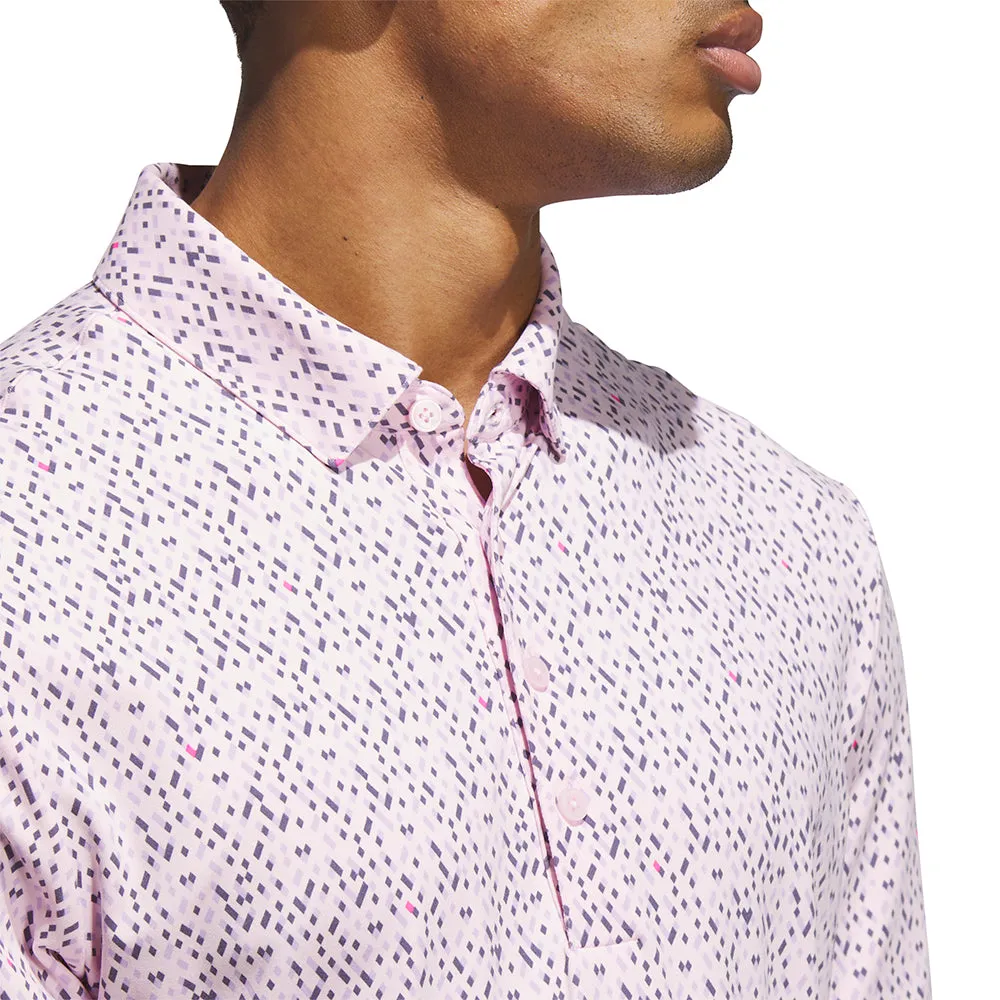 Adidas Ultimate365 Micro Argyle Polo Shirt - Clear Pink/Preloved Violet Born to Stand Out Great Value
