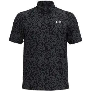 Bring the Heat Under Armour T2G Printed Polo Shirt - Black/Castlerock/White