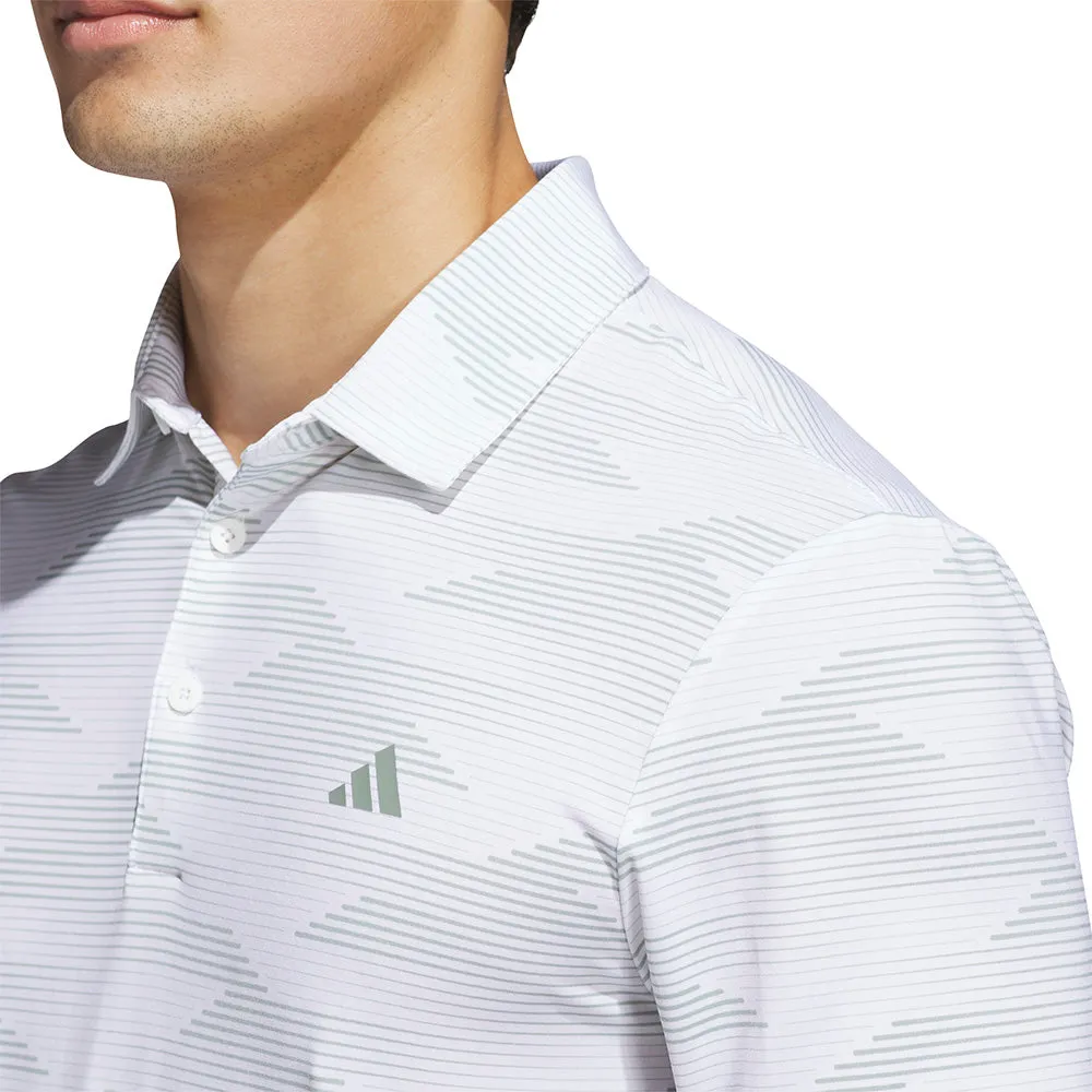 Clearance Sale President's Day Sale Adidas Ultimate365 Speed Stripe Polo Shirt - White/Silver Green