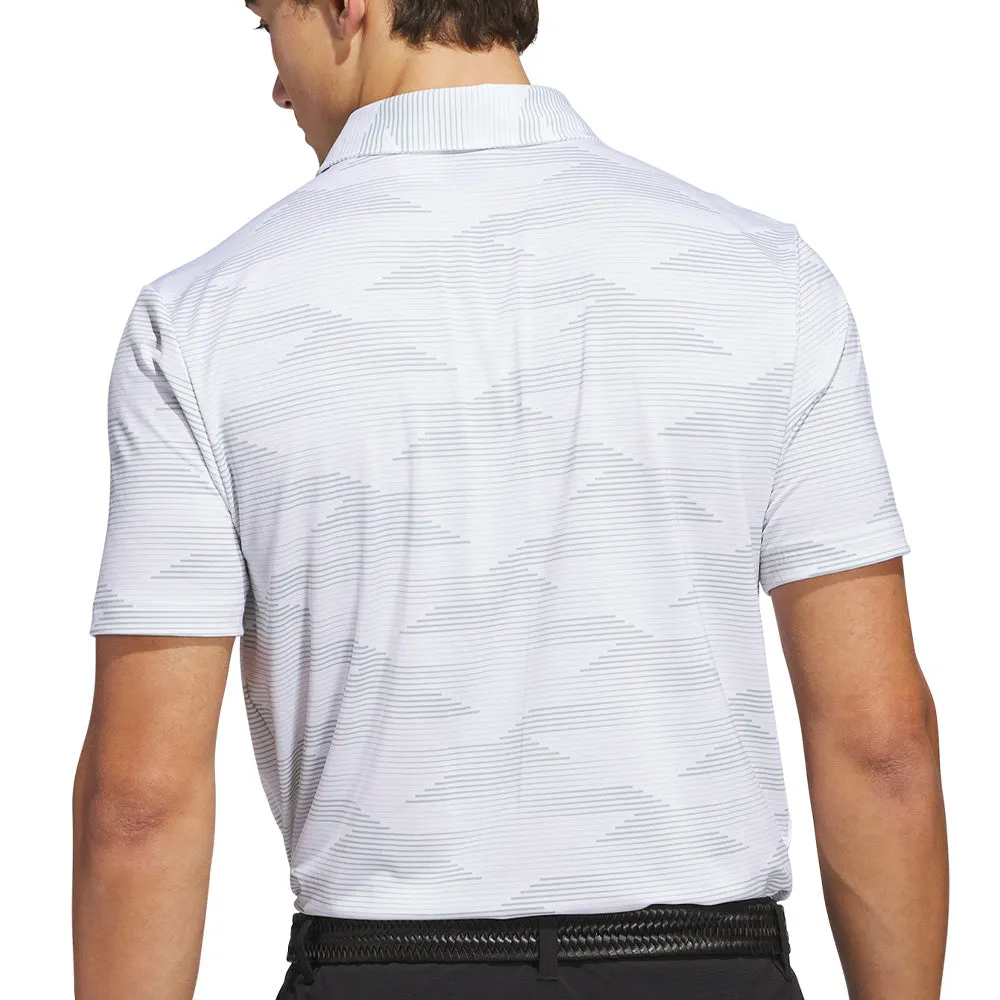 Own the Streets Made to Turn Heads Adidas Ultimate365 Speed Stripe Polo Shirt - White/Silver Green