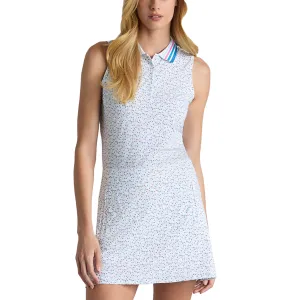 Cyber Monday Sale G/Fore Women'S Aye Poppy Silky Tech Sleeveless Golf Polo Shirt - Snow