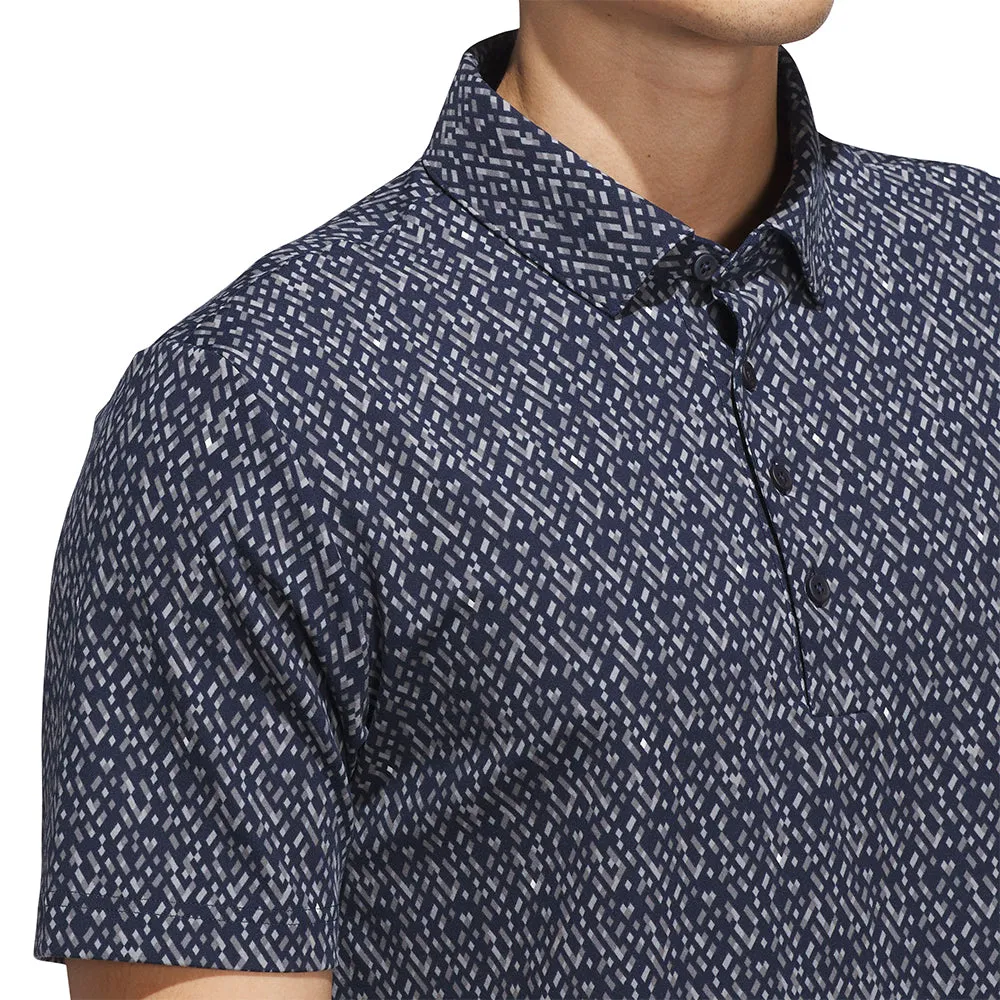 Adidas Ultimate365 Micro Argyle Polo Shirt - Collegiate Navy/Grey Three Own Every Step Designed to Dominate