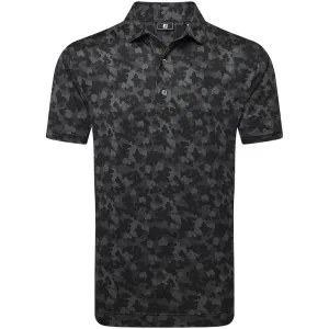 Autumn Sale Footjoy Pop Camo Lisle Polo Shirt - Black