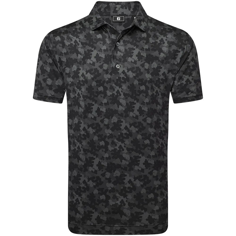 Autumn Sale Footjoy Pop Camo Lisle Polo Shirt - Black