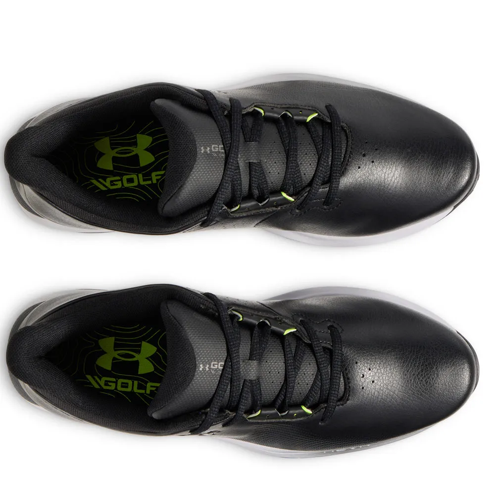 Budget Friendly Under Armour Drive Fade Spiked Waterproof Shoes - Black/Black/Metallic Silver