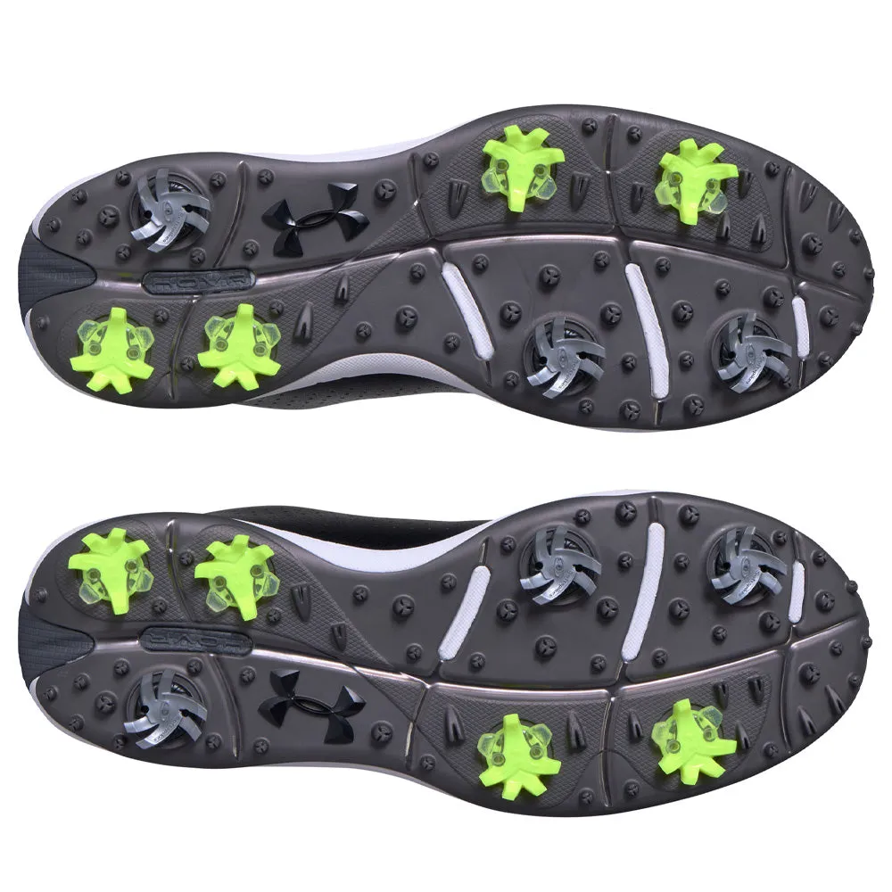 Under Armour Drive Fade Spiked Waterproof Shoes - Black/Black/Metallic Silver Autumn Sale