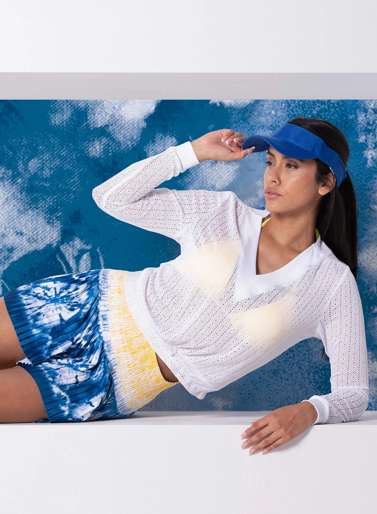 Shibori Stripe Lace Pullover Labor Day Sale