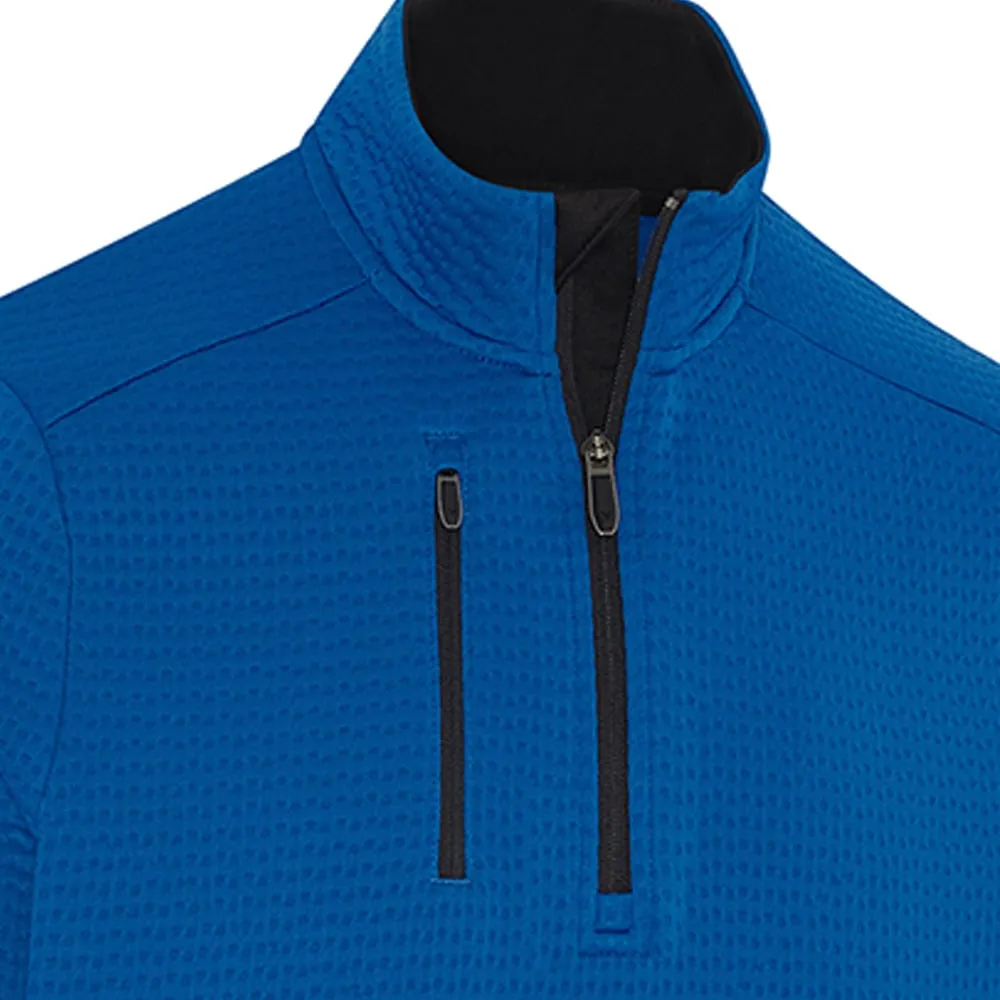 Move Beyond Ordinary Callaway Midweight Textured 1/4 Zip Pullover - Lapis Blue