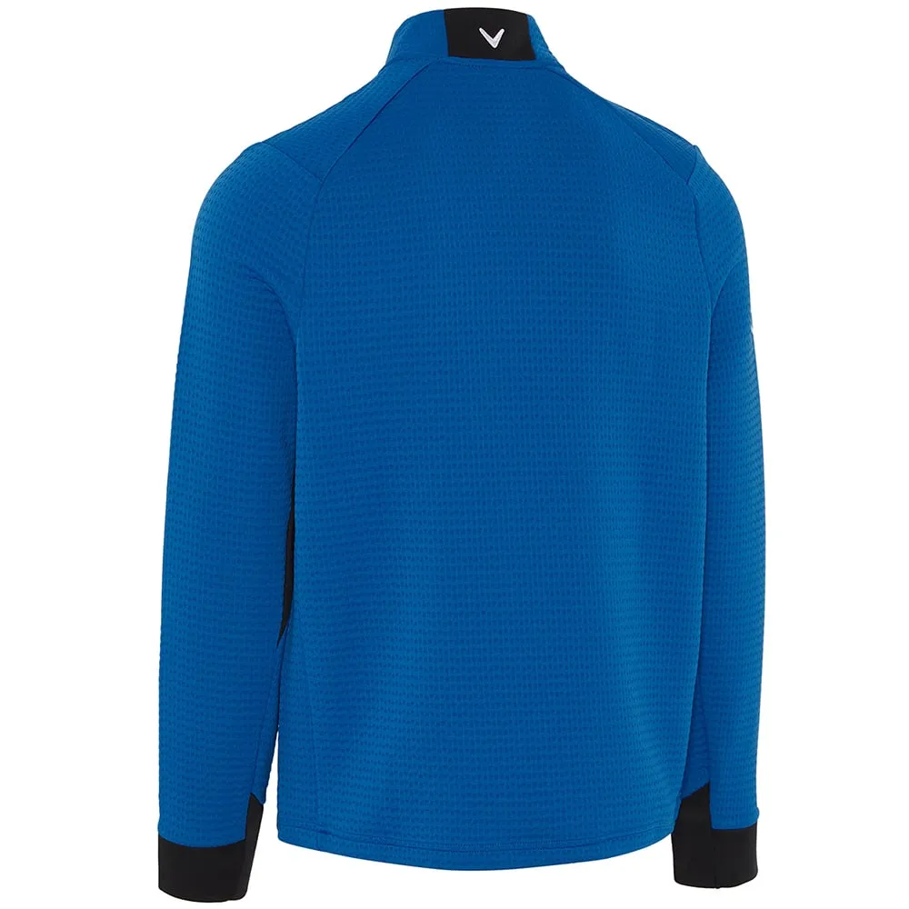 Rise Every Time Callaway Midweight Textured 1/4 Zip Pullover - Lapis Blue
