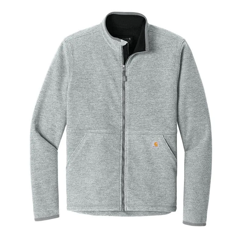 Back To School Sale Step Into Strength Carhartt - Men'S Textured Full-Zip Fleece Jacket