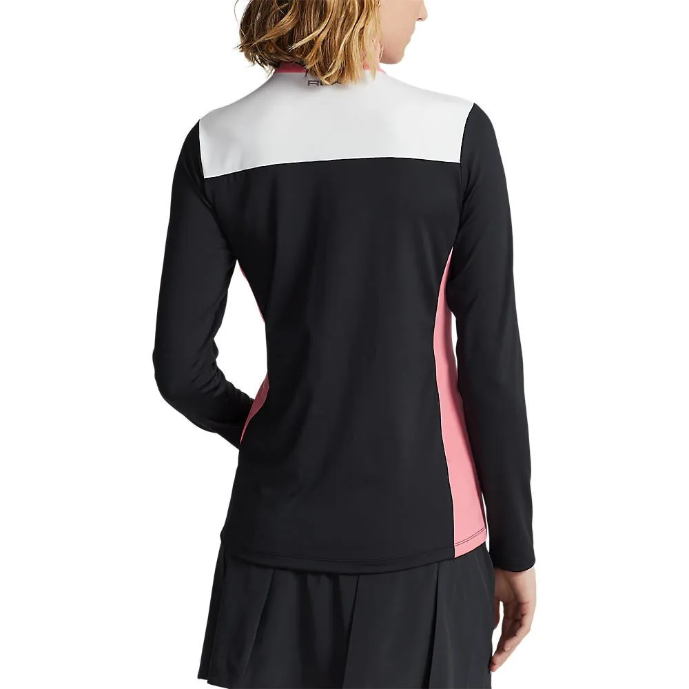 Footwear for the Fearless Rlx Ralph Lauren Women'S Power Stretch 1/4 Zip Pull Over - Polo Black/Desert Rose Multi