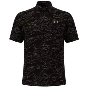 Built to Perform Move Beyond Ordinary Under Armour Drive Jacquard Polo Shirt - Black/Steel/Black