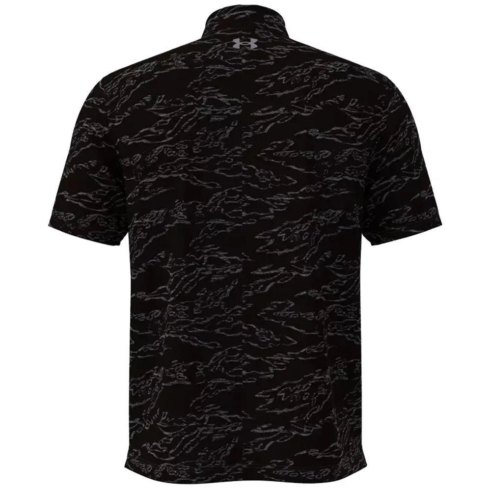 Under Armour Drive Jacquard Polo Shirt - Black/Steel/Black Performance Unleashed Christmas Eve Sale