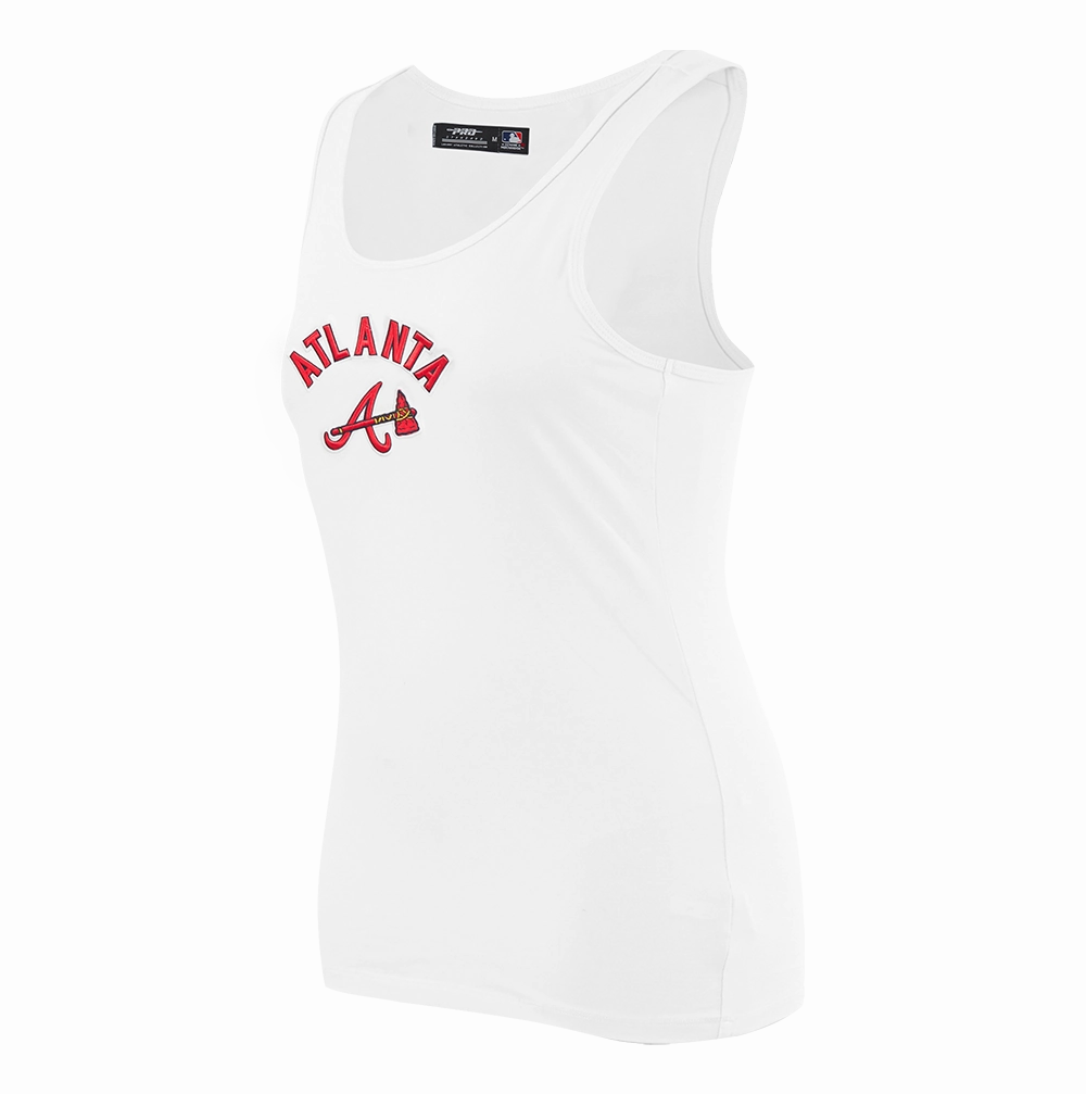 SIN MANGAS DE CORTE RELAJADO MLB ATLANTA BRAVES CLASSIC CHENILLE PARA MUJER