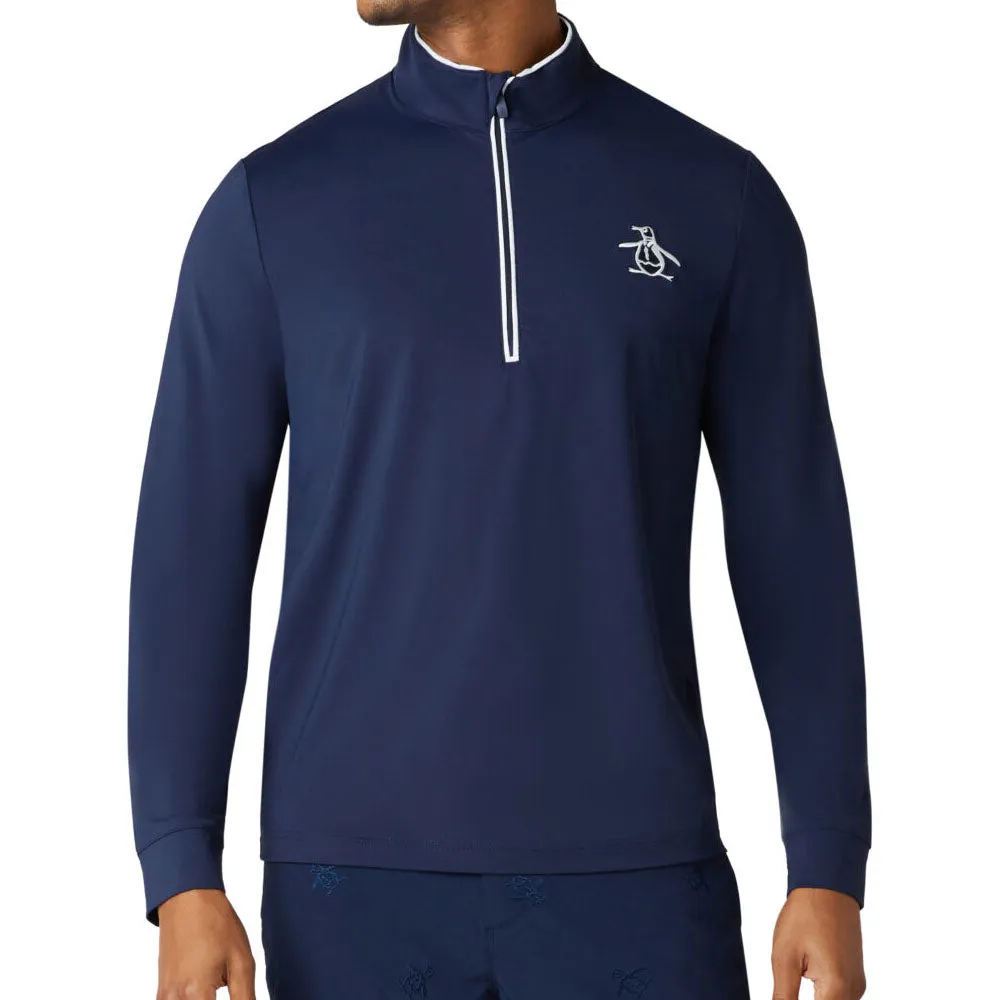 Made to Turn Heads Loud Looks, Smooth Moves Original Penguin 1/4 Zip Performance Earl Pullover - Black Iris