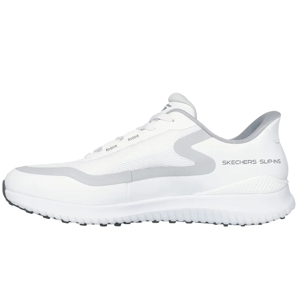 Skechers Go Golf Flight Spikeless Shoes - White/Grey Easter Sale Command Attention