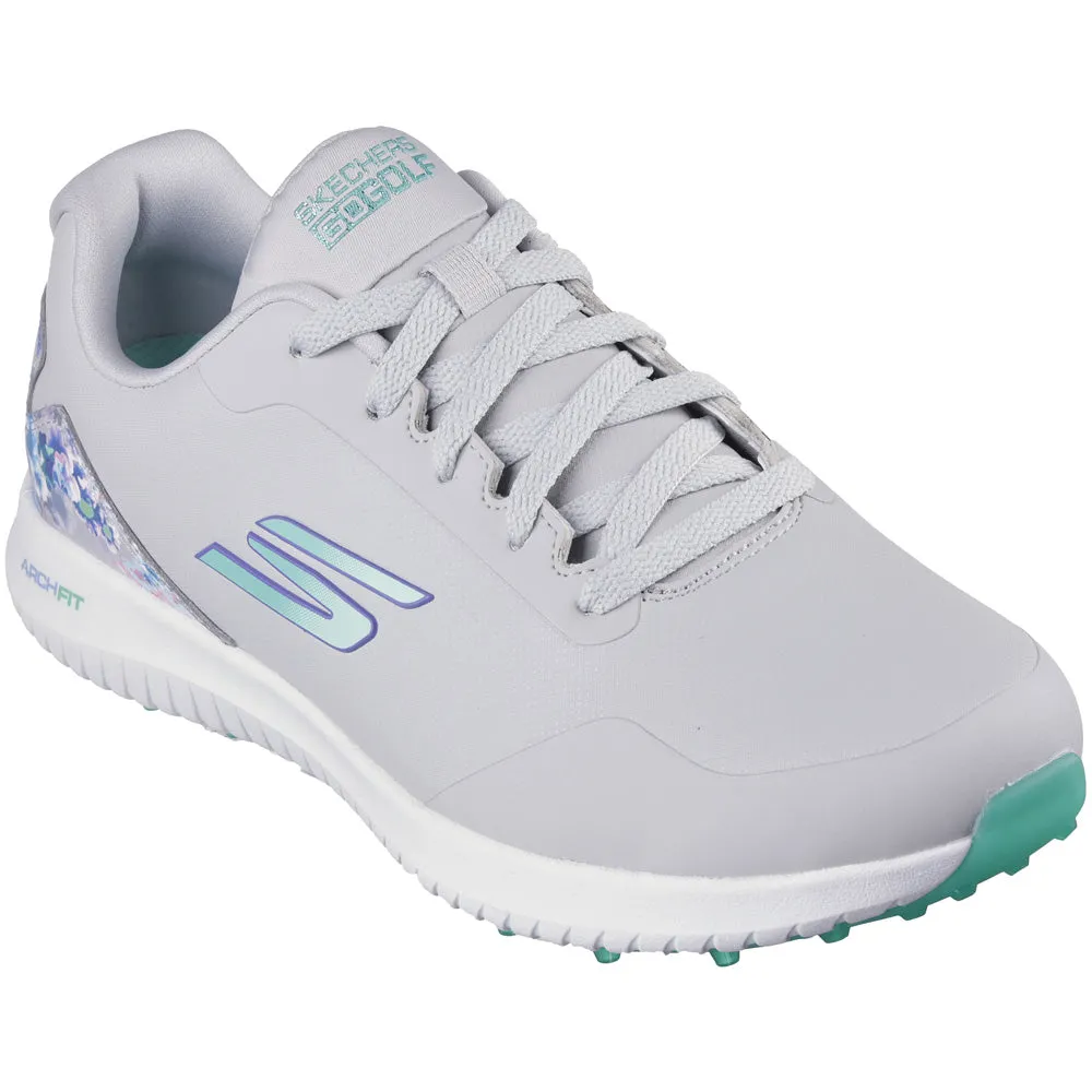 Power Every Step Skechers Go Golf Max 3 Ladies Spikeless Waterproof Shoes - Grey/Mint