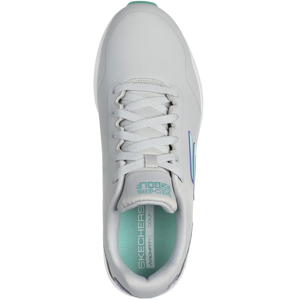 Back To School Sale Skechers Go Golf Max 3 Ladies Spikeless Waterproof Shoes - Grey/Mint