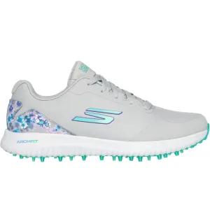 Break Boundaries Skechers Go Golf Max 3 Ladies Spikeless Waterproof Shoes - Grey/Mint