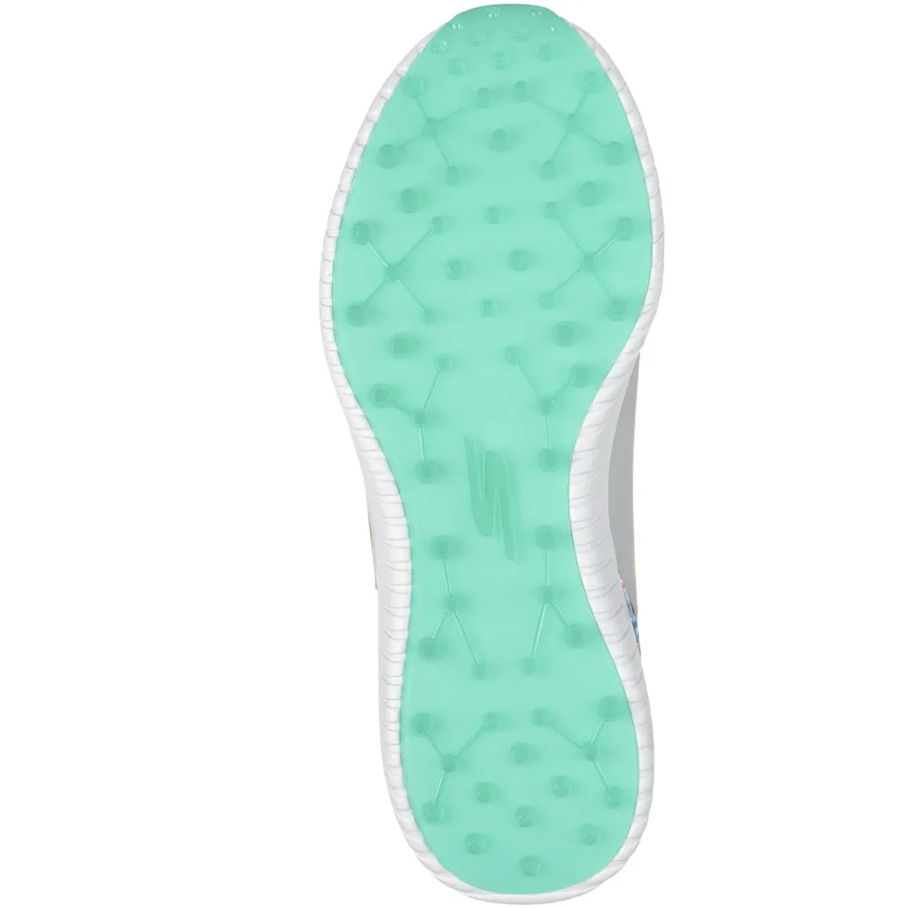Black Friday Sale Walk with Power Skechers Go Golf Max 3 Ladies Spikeless Waterproof Shoes - Grey/Mint